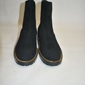 New! Stuart Weitzman Kolbie Chelsea Boots Black Suede Size 7